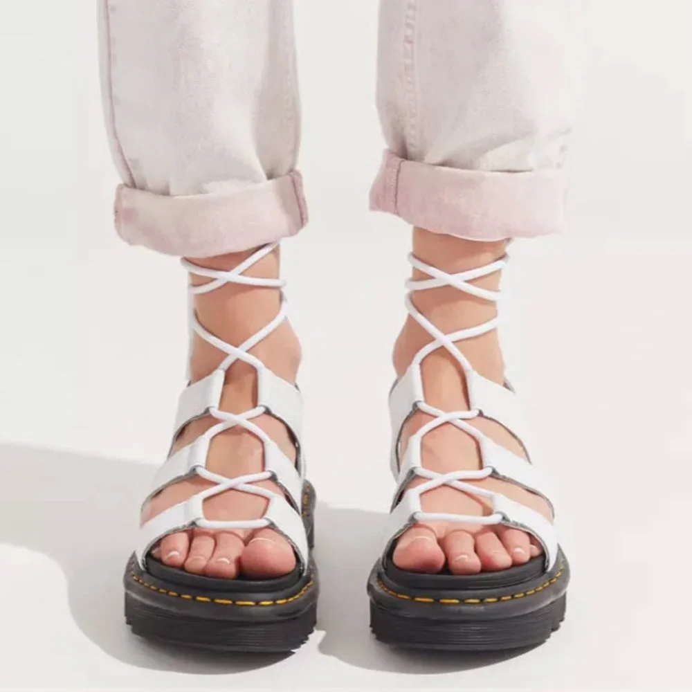 Dr. Martens Nartilla Gladiator White Sandal - Picture 3 of 11